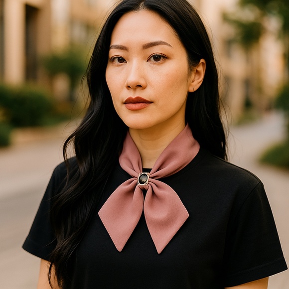 NWT SILKLETTE  Blush Crush 100% Fine Silk Kerchief Scarf ROSE CHAMPAGNE - Picture 4 of 8